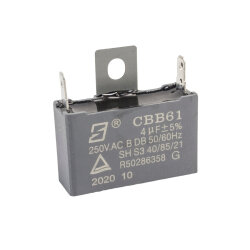 CBB61 4uF 250V Permanent Capacitor with Box