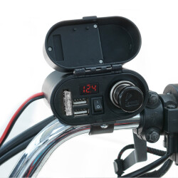 CD-3068 Waterproof Multifunctional USB + Type-C Charger and Cigarette Lighter - 4