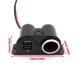 Çift USB Dişi Araç Çakmak Soketi - 3