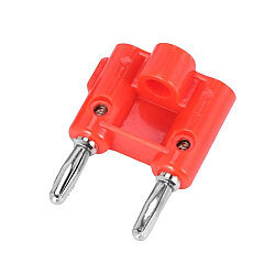 Çiftli 4mm Banana Konnektör Vidalı Tip - Kırmızı - 1
