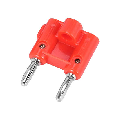 Çiftli 4mm Banana Konnektör Vidalı Tip - Kırmızı - 1