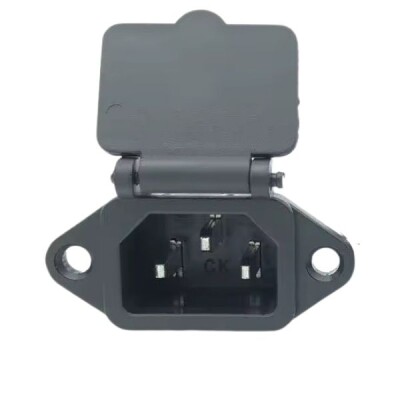 Covered Male Power Socket Triple Ear - 1