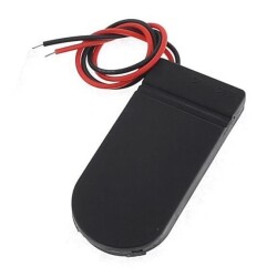 CR2032 2-Piece Battery Holder with Cover and Key