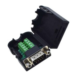 D-Sub DB9 9-Pin Male Terminal Block Adapter