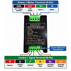 D13-717-V15 DC 12V 10A Motor Aşırı Yük, Aşırı Akım ve Kısa Devre Koruyucu - 2