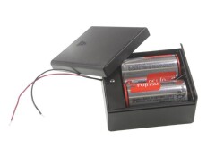 D2 / LR20 2 Battery Holder - With Cover and Key