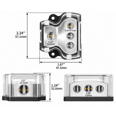 DB-27 3-Way Car Audio Power Distribution Block - 2