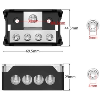 DB-38 4-Way Car Audio Power Distribution Block - 2