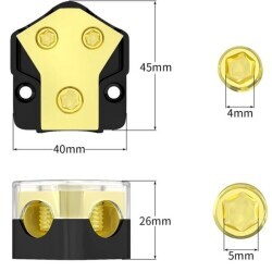 DB-43 2-Way Car Audio Power Distribution Block - 2