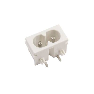 DB-8 C8 Male Power Socket 90 Degree 22x12mm - White - 1