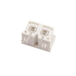 DB-8 C8 Male Power Socket 90 Degree 22x12mm - White - 2