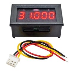 DC 0-33.000V Yüksek Hassasiyetli Dijital Voltmetre - Kırmızı