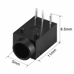 DC-003A 1mm Dişi Jack Şase 3 Pin