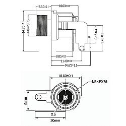 DC-025W 5.5x2.5mm DC Chassis-Mount Jack - Power Input - 4