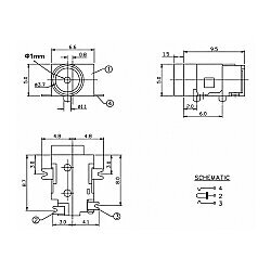 DC-031A 3.5x1.0mm DC Chassis Jack - Power Input - 3