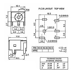 DC-044A 5.5x2.1mm DC Chassis-Mount Jack - 3