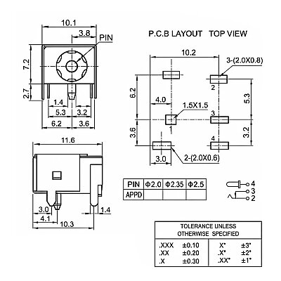 DC-044A 5.5x2.1mm DC Chassis-Mount Jack - 3