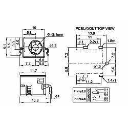 DC-044B 5.5x2.1mm DC Jack Şasesi - Jak Girişi - 4