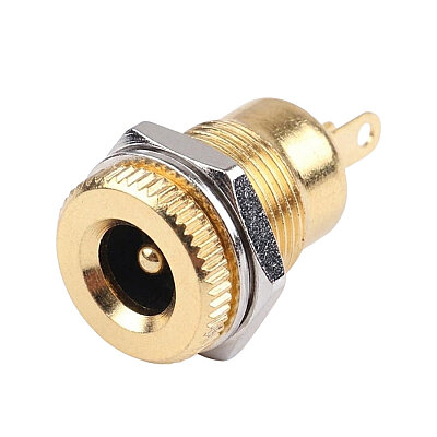 DC-099 5.5x2.1mm Gold Metal DC Jack Şasesi - Jak Girişi - 1