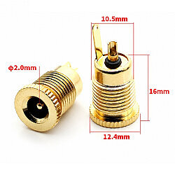 DC-099 5.5x2.1mm Gold Metal DC Jack Şasesi - Jak Girişi - 3