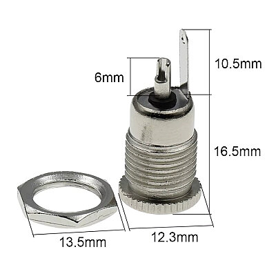 DC-099 5.5x2.5mm Metal DC Jack Chassis - Jack Input - 3