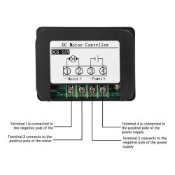 DC 6-55V 15A PWM Kumandalı  Motor Hız ve Yön Kontrol Kartı - 4
