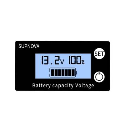 DC 8-100V Lityum Pil / Akü Kapasite Göstergesi - Mavi - 1