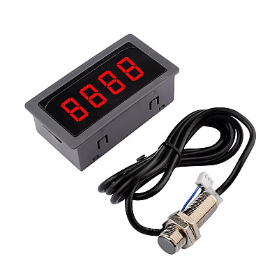 DC 8-24V 10-9999RPM Takometre / Devir Hız Ölçer + NJK-5002C NPN NO Proximity Hall Sensörü - 1