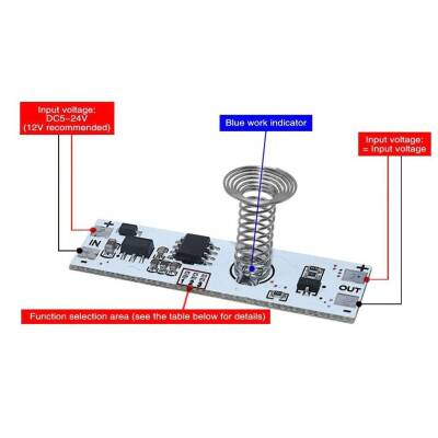 DC 9-24V 3A Kapasitif Dokunmatik Led Sürücü Dimmer Modül - 4