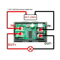 DC7200 7-200V 20A 9in1 Çok İşlevli Dijital Voltmetre Ampermetre - 4