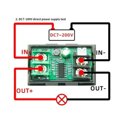 DC7200 7-200V 20A 9in1 Çok İşlevli Dijital Voltmetre Ampermetre - 4