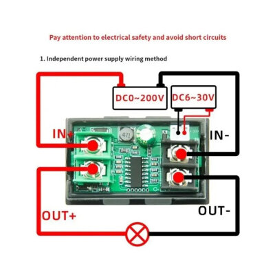 DC7200 7-200V 20A 9in1 Çok İşlevli Dijital Voltmetre Ampermetre - 5