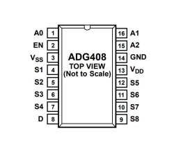 DG408 SOIC-16 Smd CMOS Analog Multiplexer Multiplexer - Demultiplexer Integrated - 2