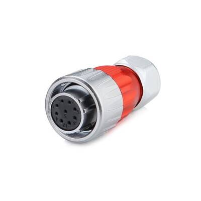DH-20-J09PE-03-001 9-Pin Su Geçirmez Konnektör - Dişi - 1