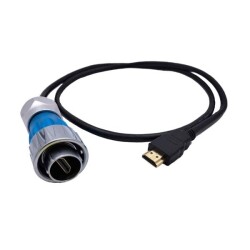 DH24-HDMI-MP-MP-1M-001 Waterproof HDMI Male Connector - 1M Cable