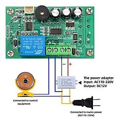 Digital Thermostat 220V Temperature Controller with Relay Output XH-W1308 - 3