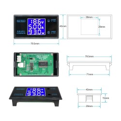 Dijital DC 0-100V 0-10A Voltmetre Ampermetre - 2