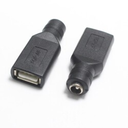 Dişi 5.5mm x 2.5mm - Dişi Usb A 2.0 Dönüştürücü