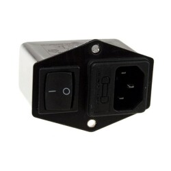 DL-3DZ2KR EMI Filtre 3A Anahtarlı Erkek Power Soketi - Sigorta Yuvalı