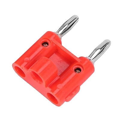 Double 4mm Banana Connector Screw Type - Red - 2