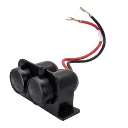 Double Female Car Cigarette Lighter Socket - 20cm Cable