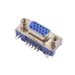 DR15P-VGA D-Sub 15 Pin Female Connector 90c PCB Type