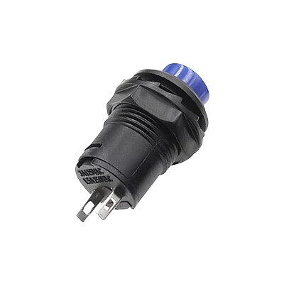 DS-428 12mm Anahtarlı Push Buton - Mavi - 2