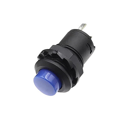 DS-428 12mm Anahtarlı Push Buton - Mavi - 1
