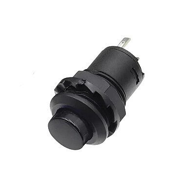 DS-428 12mm Anahtarlı Push Buton - Siyah - 1