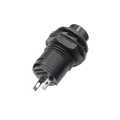 DS-428 12mm Switched Push Button - Black - 2