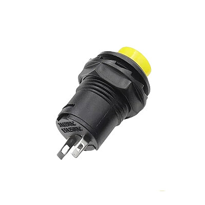 DS-428 12mm Switched Push Button - Yellow - 2