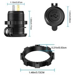 DS2013-P13 12-24V PD3.0 Type-C + 2X QC3.0 USB Charging Socket - 2
