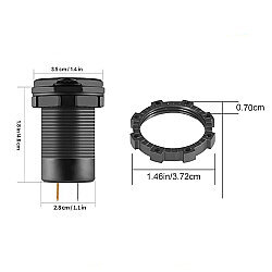 DS2013-P25 12-24V PD3.0 Type-C + 2X QC3.0 USB Charging Socket - With Switch and Voltmeter - 3