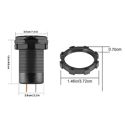 DS2013-P25 12-24V PD3.0 Type-C + 2X QC3.0 USB Charging Socket - With Switch and Voltmeter - 3